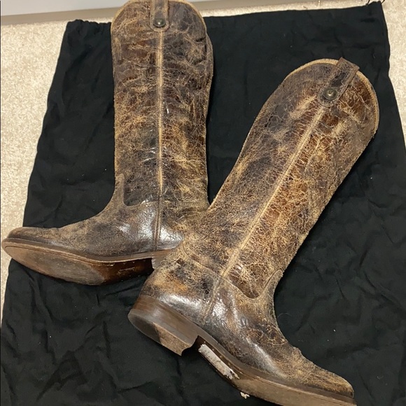 Frye ‘Melissa’ riding boots in glazed chocolate